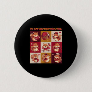 Funny In My Groundhog Era Football Happy Groundhog 6 Cm Round Badge