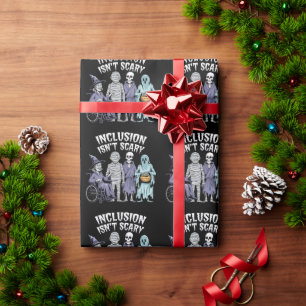 Funny Inclusion Isn't Scary Teacher Halloween 2024 Wrapping Paper