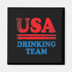 Funny Independence Day apparel USA Drinking Team Magnet