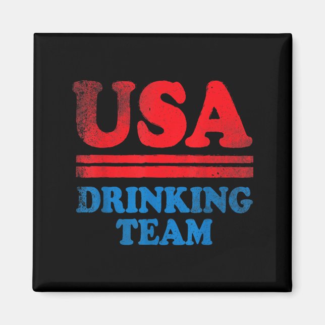 Funny Independence Day apparel USA Drinking Team Magnet (Front)
