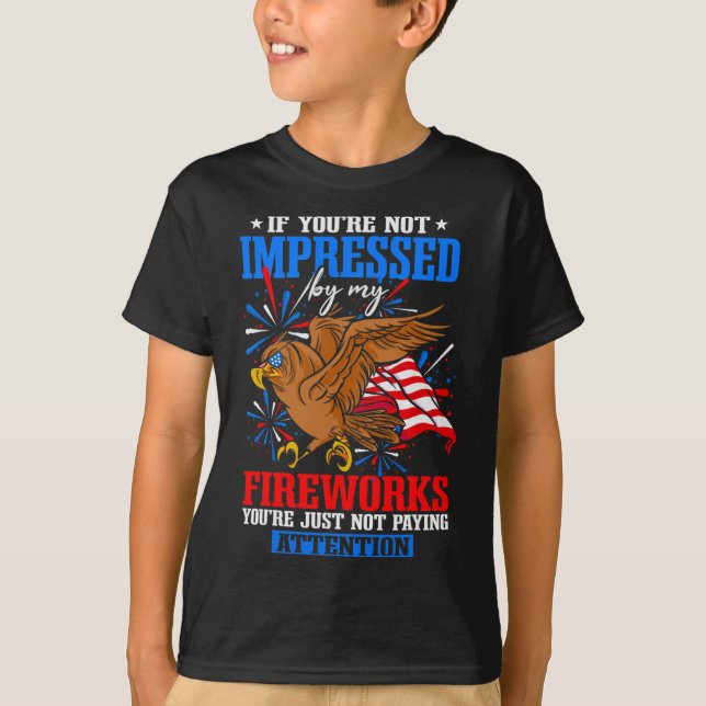 Funny Independence Day Firework  T-Shirt (Front)