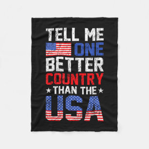 Funny independence day patriotic american flag 4th fleece blanket