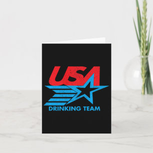Funny Independence Day T Shirt Usa Drinking Team 4 Card