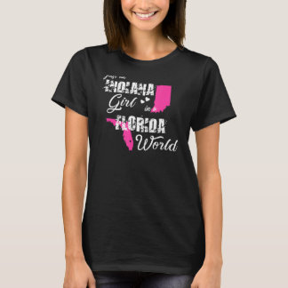 Funny Indiana Shirts Just an Indiana girl in a Flo