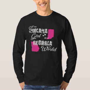 Funny Indiana Shirts Just an Indiana girl in a Geo