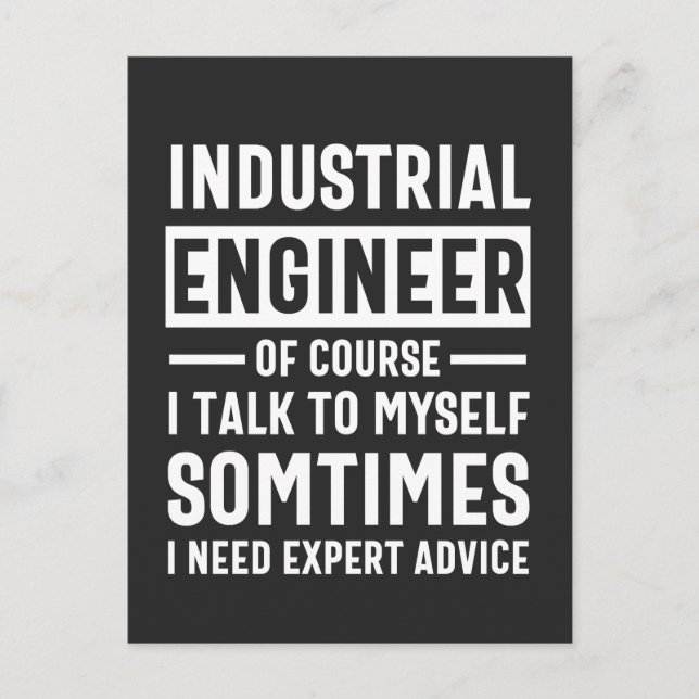 Funny Industrial  Engineer Gift Holiday Postcard (Front)