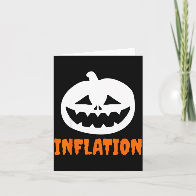 Funny Inflation Halloween Costume Couple Matching  Card (Front)