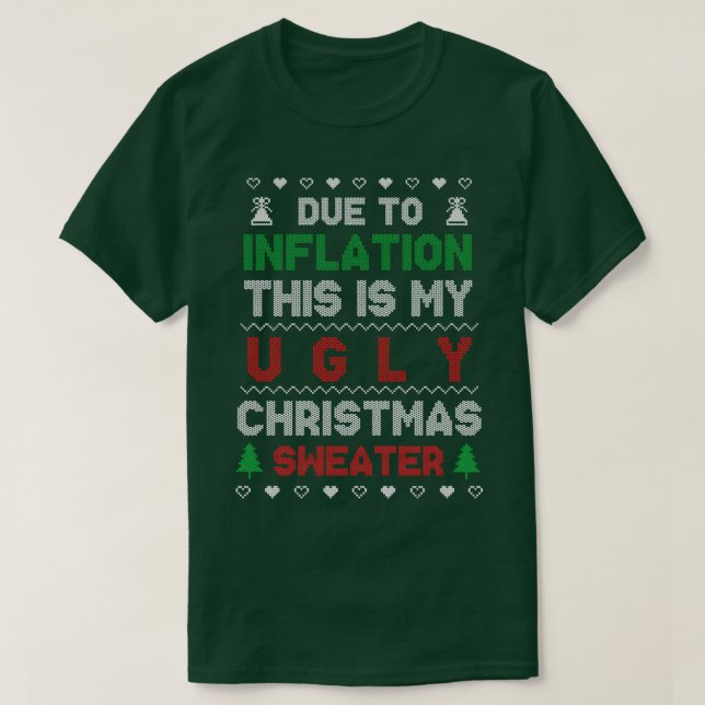 Funny Inflation Sarcasm Ugly Christmas Sweater Men (Design Front)