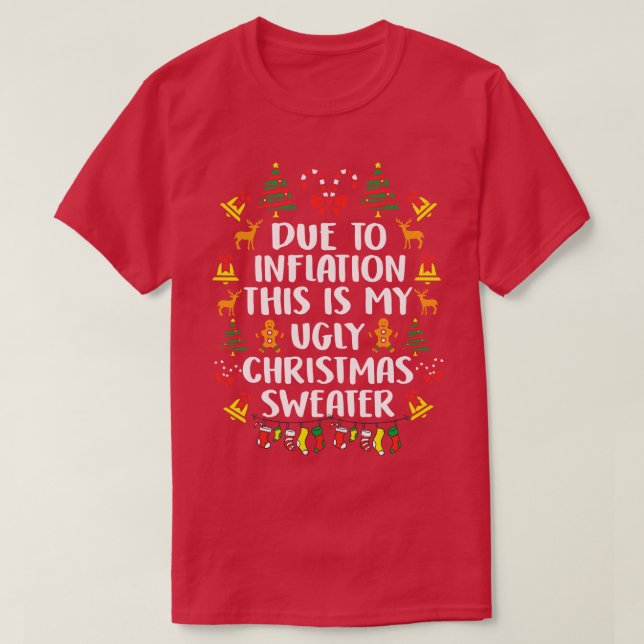 Funny Inflation Sarcasm Ugly Christmas Sweater Men (Design Front)