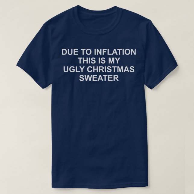 Funny Inflation Sarcasm Ugly Christmas Sweater Men (Design Front)