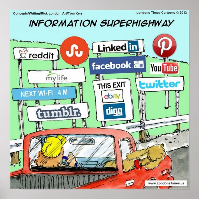 Funny Information Superhighway Poster (Front)
