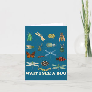 Funny Insect Quote Wait I See A Bug Idea  Card