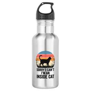 Funny Inside Cat Vintage Cat Lover Design_1 532 Ml Water Bottle