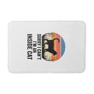 Funny Inside Cat Vintage Cat Lover Design_1 Bath Mat