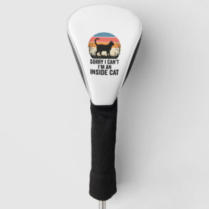 Funny Inside Cat Vintage Cat Lover Design_1 Golf Head Cover