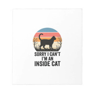 Funny Inside Cat Vintage Cat Lover Design_1 Notepad