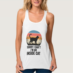 Funny Inside Cat Vintage Cat Lover Design_1 Singlet