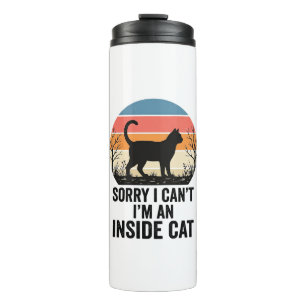 Funny Inside Cat Vintage Cat Lover Design_1 Thermal Tumbler