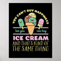 Funny Inspirational Ice Cream Life Quote Summer