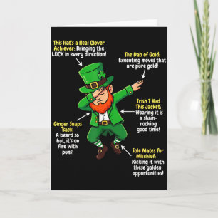 Funny Instructional Leprauchaun For St Patricks Da Card