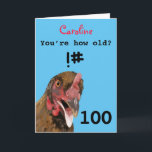 Funny insulting joke chicken 100th birthday card<br><div class="desc">🌶️ Put a smile on a face with this funny insulting age joke chicken 100th birthday card! - Simply click to personalise this design 🔥 My promises - This design has unique hand drawn elements (drawn my me!) - It is designed with you in mind 🙏 Thank you for supporting...</div>