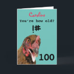 Funny insulting joke chicken 100th birthday card<br><div class="desc">🌶️ Put a smile on a face with this funny insulting age joke chicken 100th birthday card! - Simply click to personalise this design 🔥 My promises - This design has unique hand drawn elements (drawn my me!) - It is designed with you in mind 🙏 Thank you for supporting...</div>