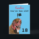Funny insulting joke chicken 18th birthday card<br><div class="desc">🌶️ Put a smile on a face with this funny insulting age joke chicken 18th birthday card! - Simply click to personalise this design 🔥 My promises - This design has unique hand drawn elements (drawn my me!) - It is designed with you in mind 🙏 Thank you for supporting...</div>