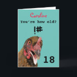 Funny insulting joke chicken 18th birthday card<br><div class="desc">🌶️ Put a smile on a face with this funny insulting age joke chicken 18th birthday card! - Simply click to personalise this design 🔥 My promises - This design has unique hand drawn elements (drawn my me!) - It is designed with you in mind 🙏 Thank you for supporting...</div>