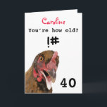Funny insulting joke chicken 40th birthday card<br><div class="desc">🌶️ Put a smile on a face with this funny insulting age joke chicken 40th birthday card! - Simply click to personalise this design 🔥 My promises - This design has unique hand drawn elements (drawn my me!) - It is designed with you in mind 🙏 Thank you for supporting...</div>