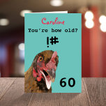 Funny insulting joke chicken 60th birthday card<br><div class="desc">🌶️ Put a smile on a face with this funny insulting age joke chicken 60th birthday card! - Simply click to personalise this design 🔥 My promises - This design has unique hand drawn elements (drawn my me!) - It is designed with you in mind 🙏 Thank you for supporting...</div>