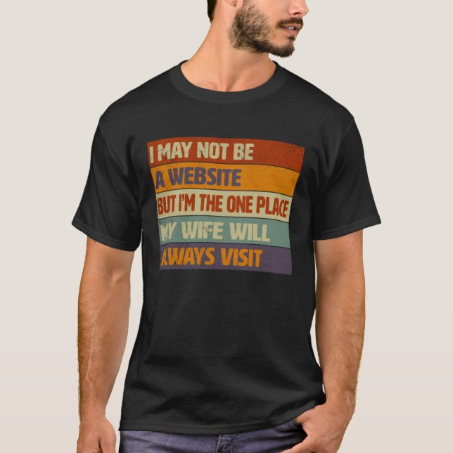 Funny Internet Husband, Humour Quote For Him Pullo T-Shirt (Front)