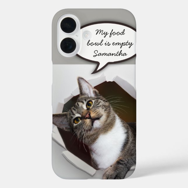 Funny Interrupting Cat Personalised Message Case-Mate iPhone Case (Back)