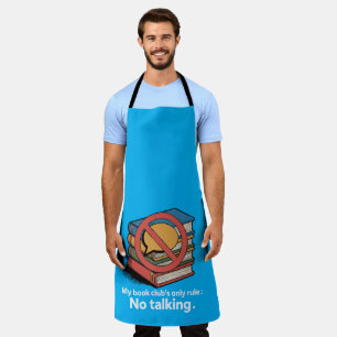 Funny Introvert Book Club "No Talking" Rule  Apron