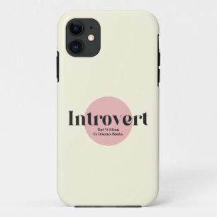 Funny Introvert But Willing To Discuss Books Case-Mate iPhone Case