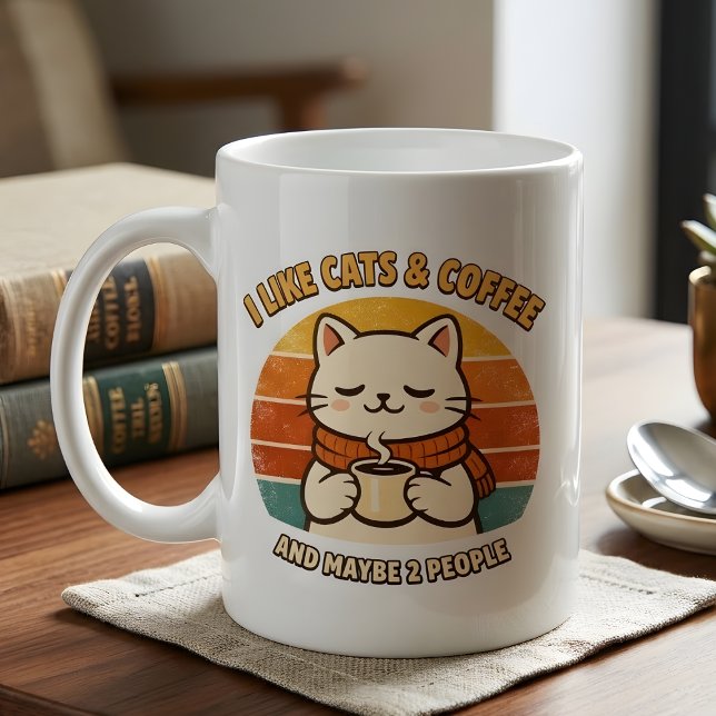 Funny Introvert Cat Mom Gift Women's  Large Coffee Mug (Creator Uploaded)