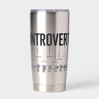 Funny Introvert Definition – Quiet Personality Insulated Tumbler