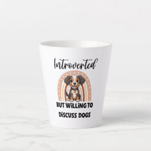 Funny Introvert Dog Lover Quote Latte Mug