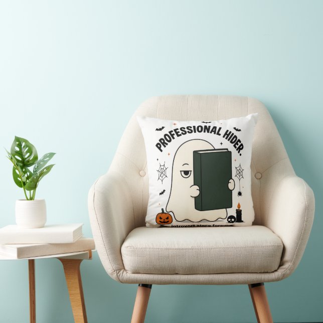 Funny Introvert Ghost Professional Hider Halloween Cushion (Chair)