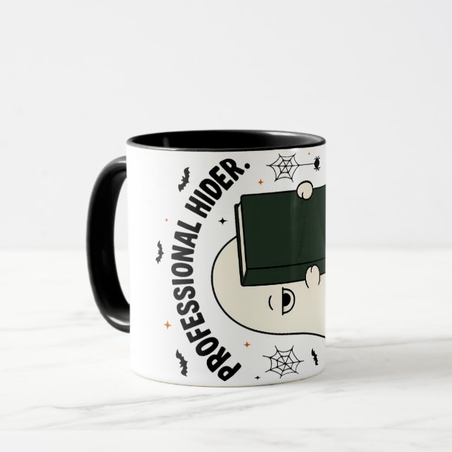 Funny Introvert Ghost Professional Hider Halloween Mug (Front Left)