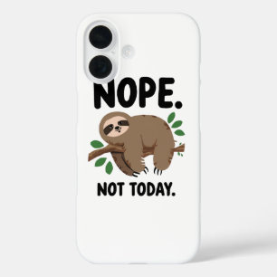 Funny Introvert Humor with a Lazy Sloth iPhone 16 Case