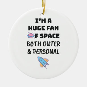 Funny Introvert Mens Teens Women Social Distancing Ceramic Tree Decoration