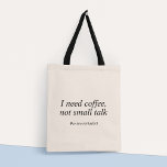 Funny Introvert Quote Typography Minimalist Modern<br><div class="desc">#Introvertalert ! This tote bag is a stylish and functional accessory that combines the best of both worlds: fun and playful typography with a minimalist design that makes it versatile and easy to wear with any outfit and adds a touch of sophistication and elegance to the overall look. The typography...</div>