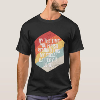 Funny Introvert Social Battery Infj Istp Infp Intj T-Shirt