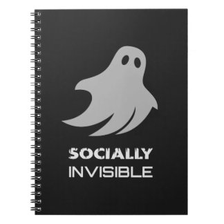 Funny Introvert Spooky Ghost Notebook