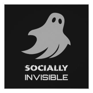 Funny Introvert Spooky Ghost Poster