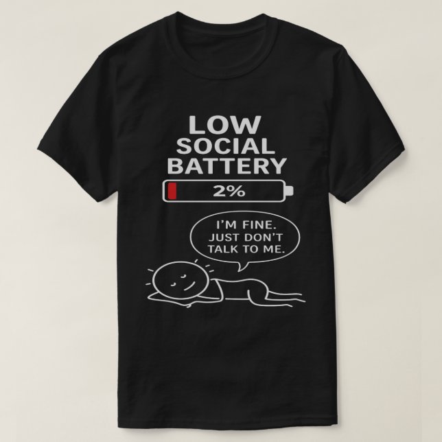 Funny Introvert Stick Figure Tee (Design Front)