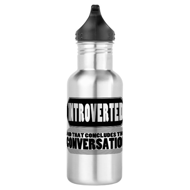 Funny Introvert Water Bottle (Right)
