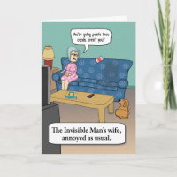 Funny Invisible Man's Wife Birthday