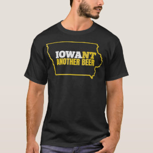 Funny Iowa Beer Distressed Iowa State Map (2) T-Shirt