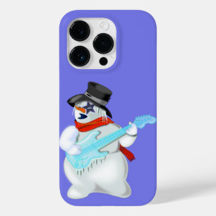 Funny iPhone Case Snowman with Guitar Choose Colou